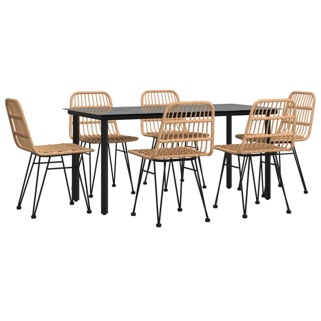 8720845818760_g_en_hd_1 vidaXL 7 Piece Garden Dining Set Poly Rattan - Image 3