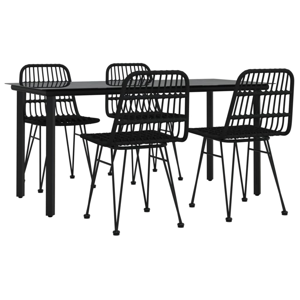 8720845818821_g_en_hd_1 vidaXL 5 Piece Garden Dining Set Black Poly Rattan - Image 3