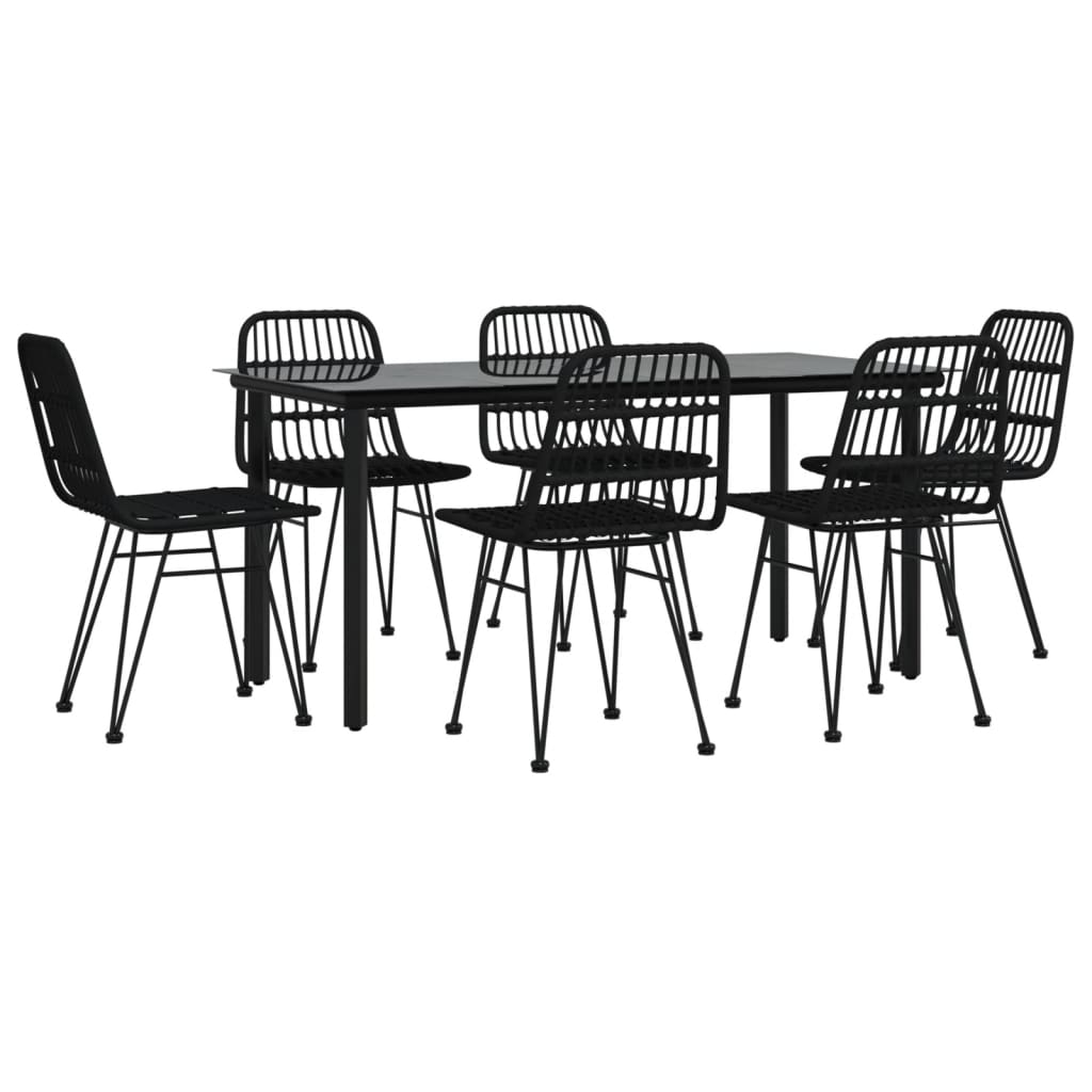8720845818838_g_en_hd_1 vidaXL 7 Piece Garden Dining Set Black Poly Rattan - Image 3