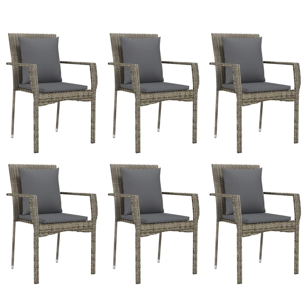 8720845818951_g_en_hd_2 vidaXL 7 Piece Garden Dining Set with Cushions Grey Poly Rattan - Image 4