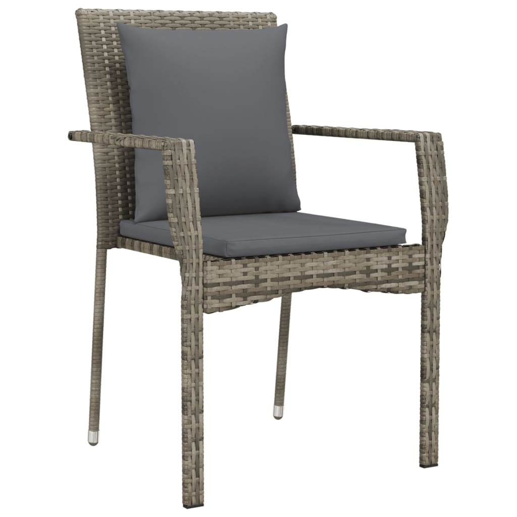 8720845818975_g_en_hd_3 vidaXL 9 Piece Garden Dining Set with Cushions Grey Poly Rattan - Image 5