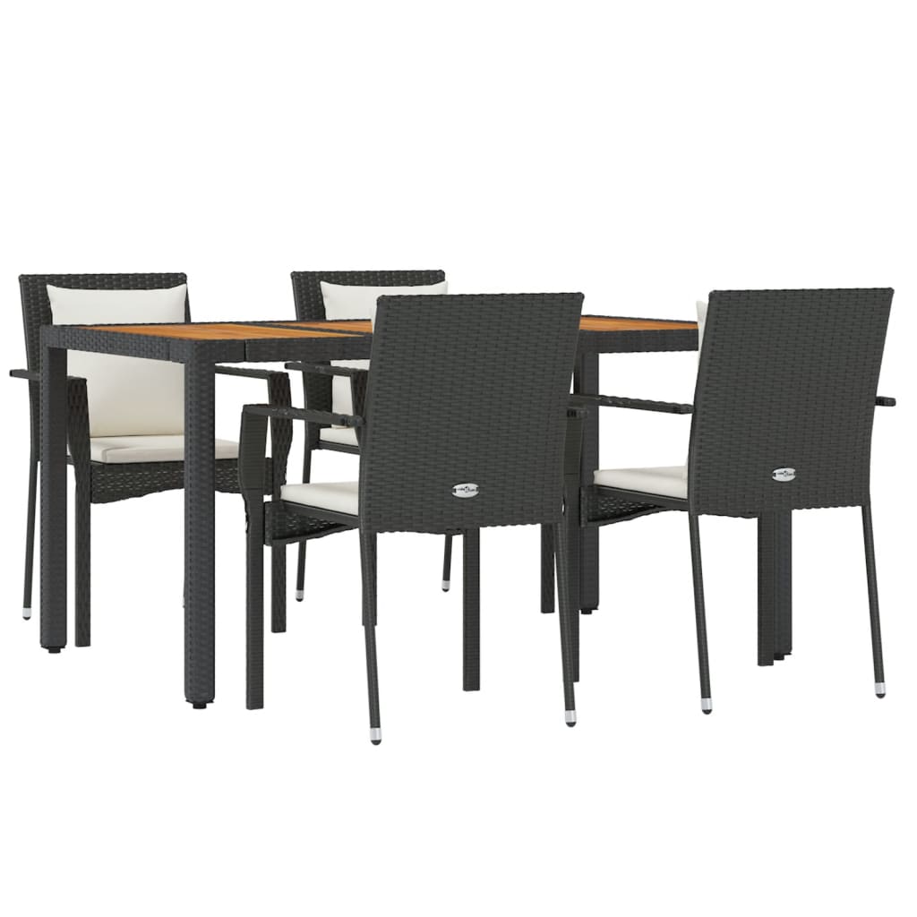 8720845819002_g_en_hd_1 vidaXL 5 Piece Garden Dining Set with Cushions Black Poly Rattan - Image 3