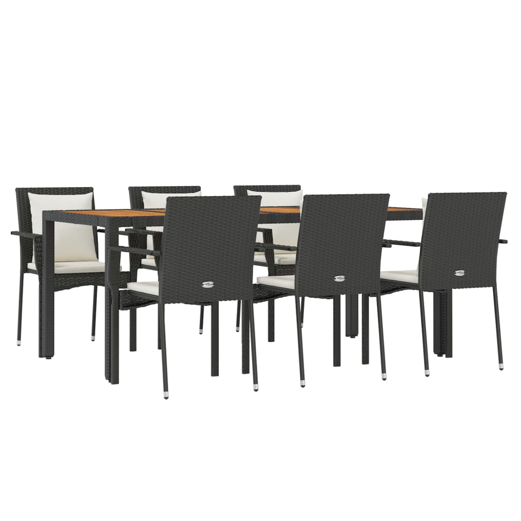 8720845819026_g_en_hd_1 vidaXL 7 Piece Garden Dining Set with Cushions Black Poly Rattan - Image 3