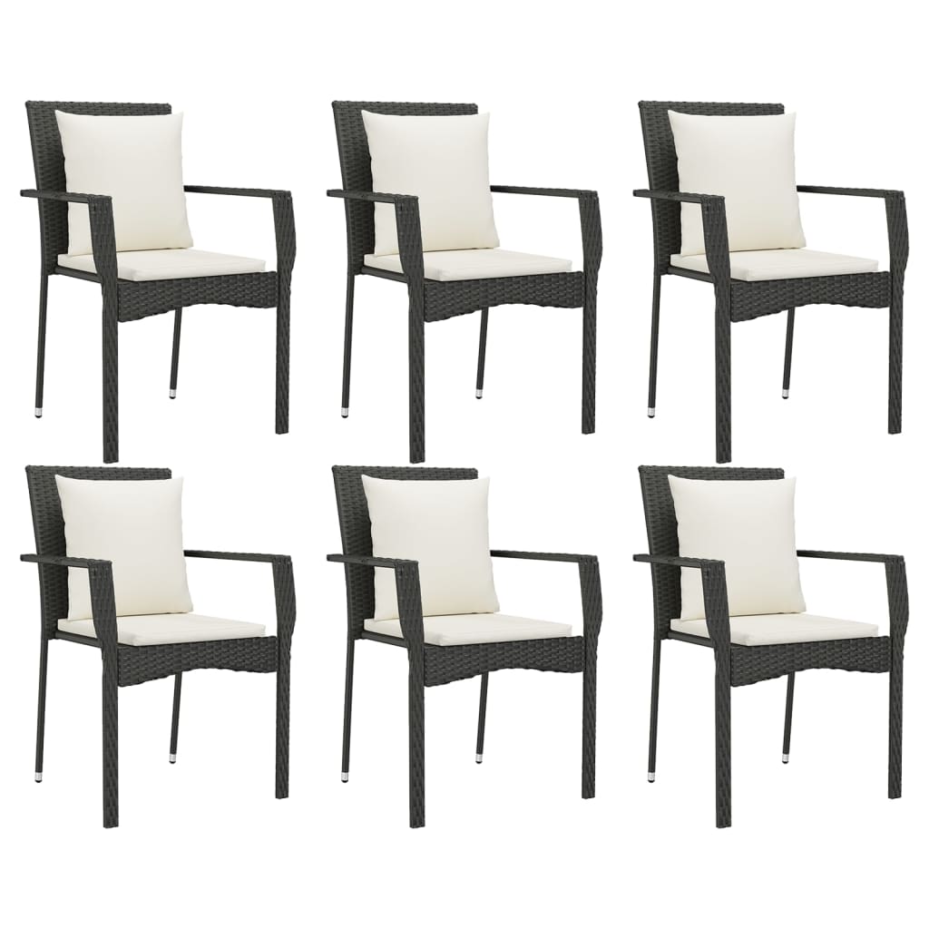 8720845819026_g_en_hd_2 vidaXL 7 Piece Garden Dining Set with Cushions Black Poly Rattan - Image 4