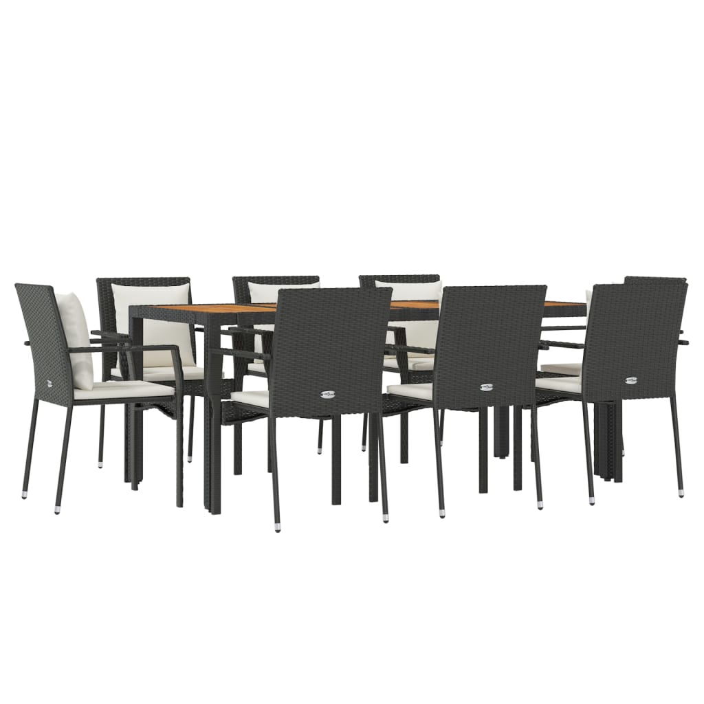 8720845819033_g_en_hd_1 vidaXL 9 Piece Garden Dining Set with Cushions Black Poly Rattan - Image 3