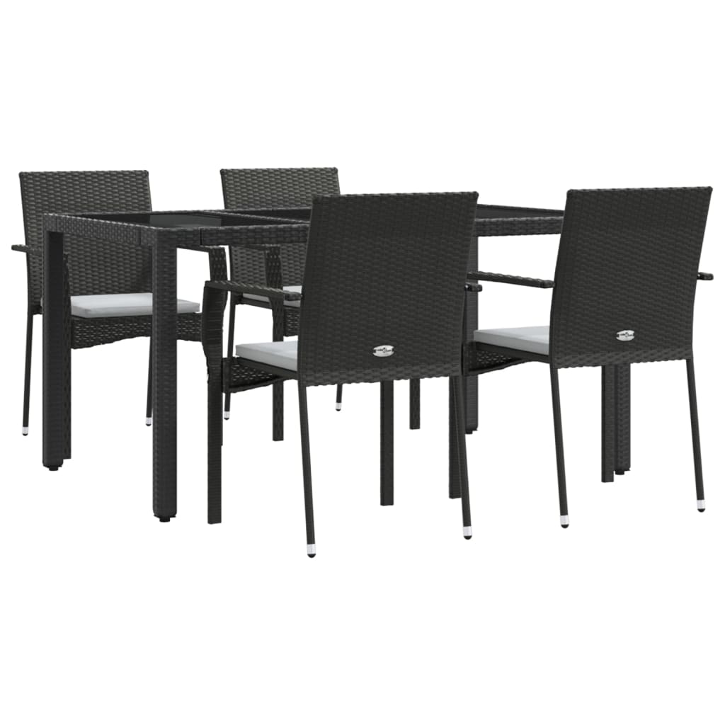 8720845819125_g_en_hd_1 vidaXL 5 Piece Garden Dining Set with Cushions Black Poly Rattan - Image 3