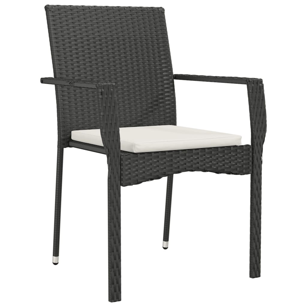 8720845819125_g_en_hd_3 vidaXL 5 Piece Garden Dining Set with Cushions Black Poly Rattan - Image 5