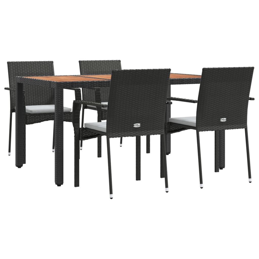 8720845819248_g_en_hd_1 vidaXL 5 Piece Garden Dining Set with Cushions Black Poly Rattan - Image 3