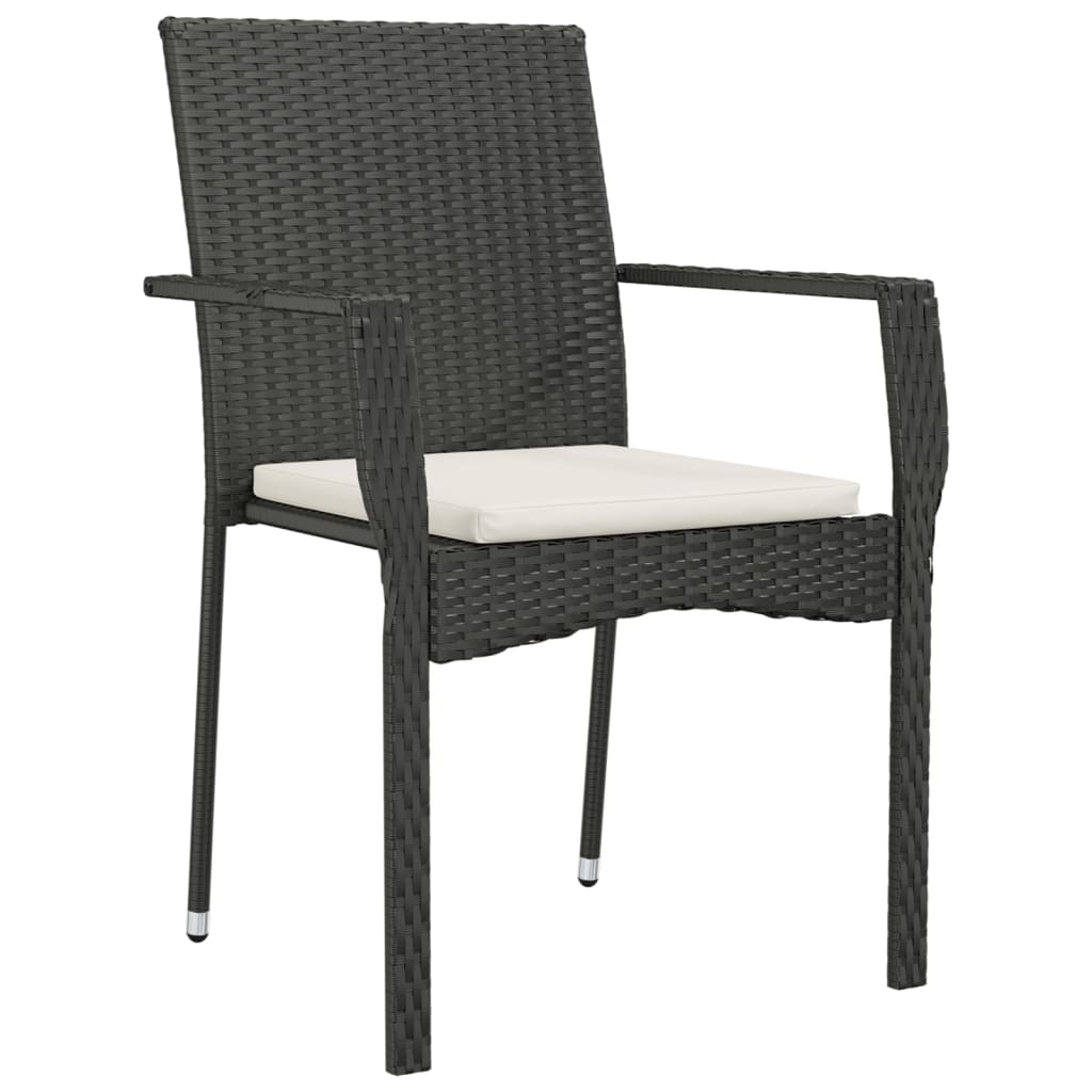 8720845819248_g_en_hd_3 vidaXL 5 Piece Garden Dining Set with Cushions Black Poly Rattan - Image 5