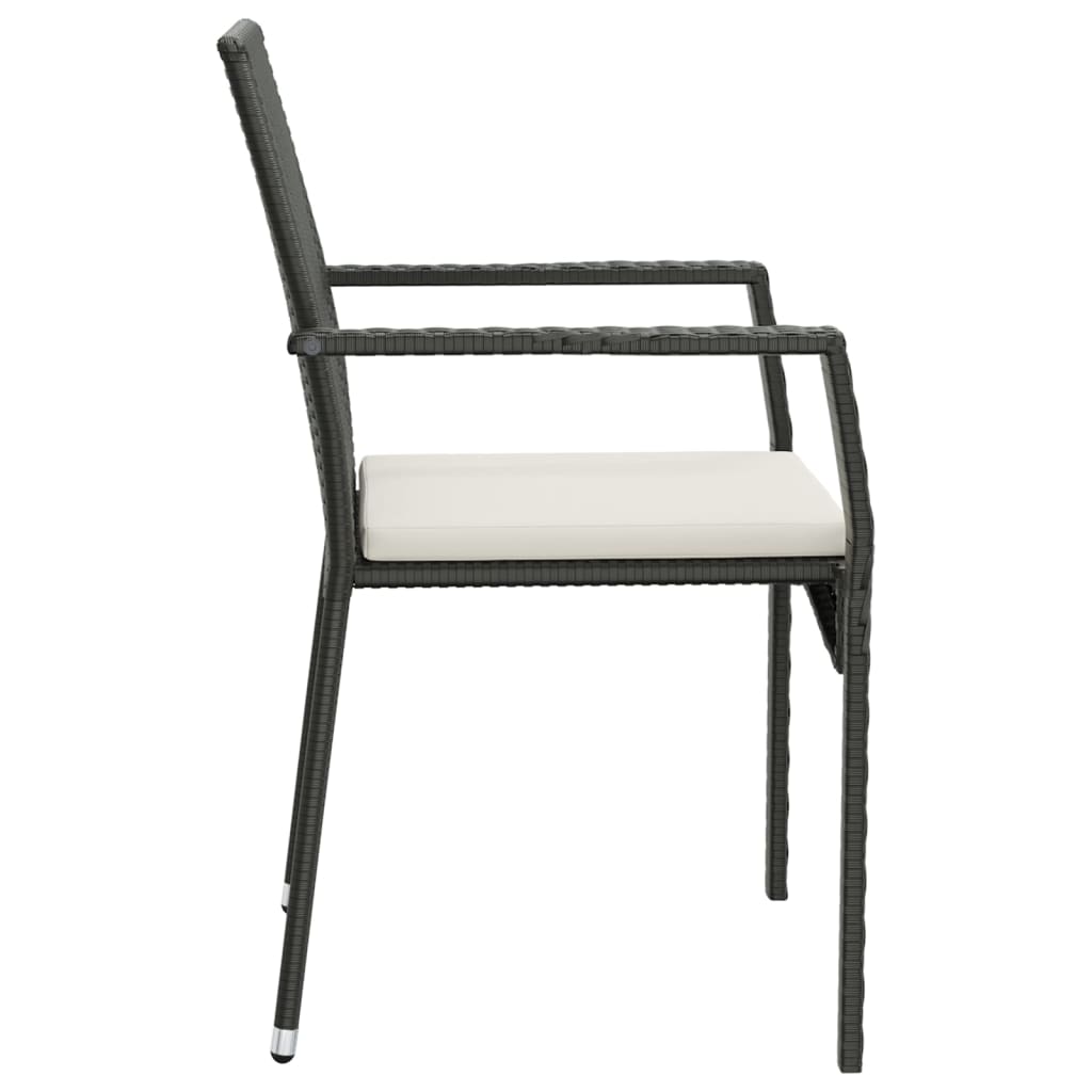 8720845819248_g_en_hd_4 vidaXL 5 Piece Garden Dining Set with Cushions Black Poly Rattan - Image 6