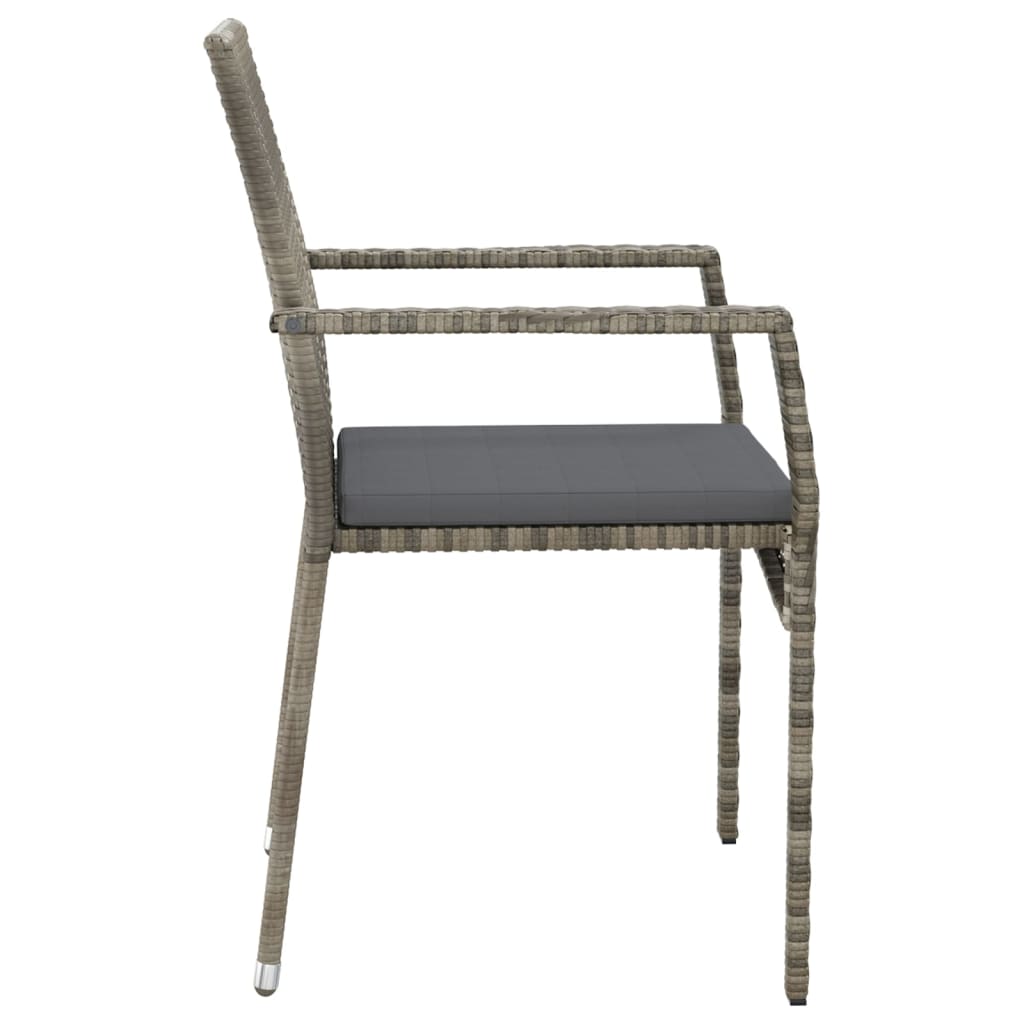 8720845819309_g_en_hd_4 vidaXL 5 Piece Garden Dining Set with Cushions Grey Poly Rattan - Image 6