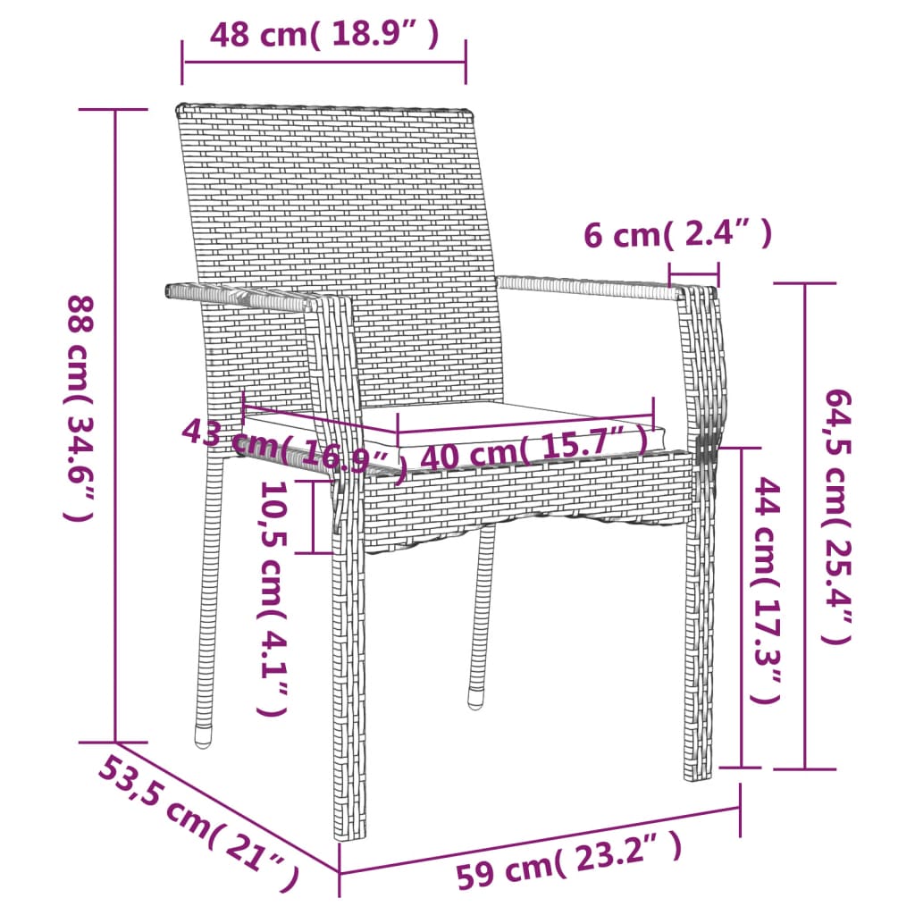 8720845819309_g_en_hd_9 vidaXL 5 Piece Garden Dining Set with Cushions Grey Poly Rattan - Image 11