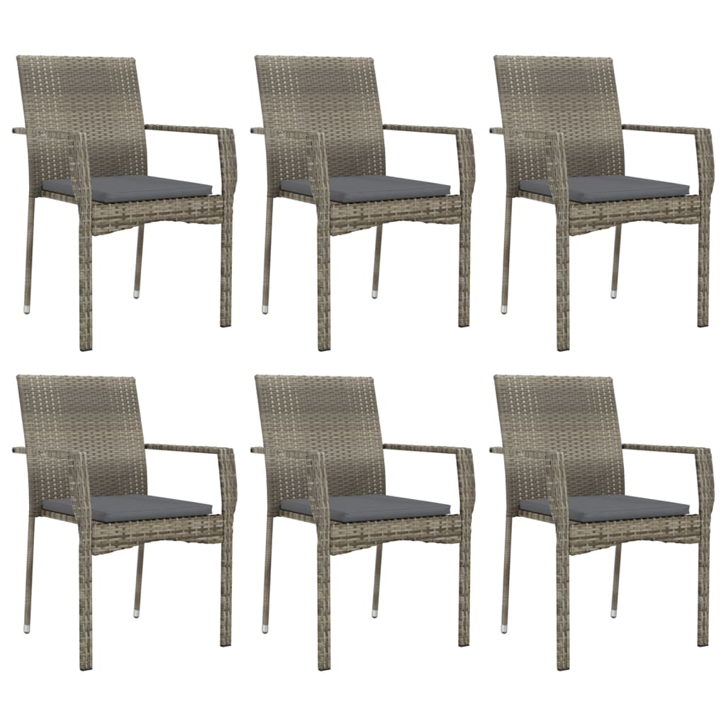 8720845819316_g_en_hd_2 vidaXL 7 Piece Garden Dining Set with Cushions Grey Poly Rattan - Image 4