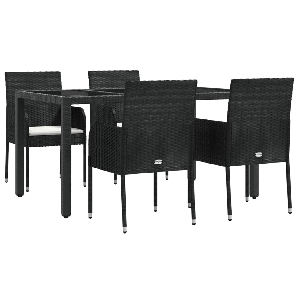 8720845819361_g_en_hd_1 vidaXL 5 Piece Garden Dining Set with Cushions Black Poly Rattan - Image 3