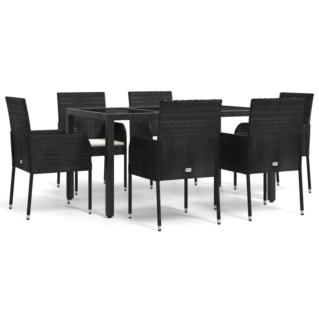 8720845819378_a_en_hd_1 vidaXL 7 Piece Garden Dining Set with Cushions Black Poly Rattan - Image 2