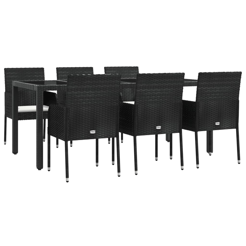 8720845819385_g_en_hd_1 vidaXL 7 Piece Garden Dining Set with Cushions Black Poly Rattan - Image 3
