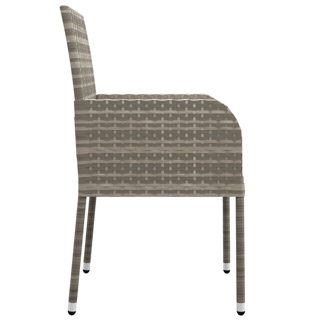 8720845819422_g_en_hd_4 vidaXL 5 Piece Garden Dining Set with Cushions Grey Poly Rattan - Image 6