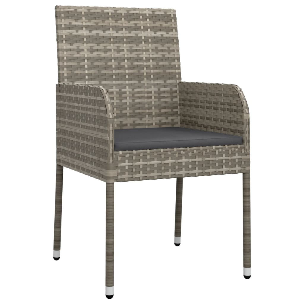 8720845819453_g_en_hd_3 vidaXL 9 Piece Garden Dining Set with Cushions Grey Poly Rattan - Image 5