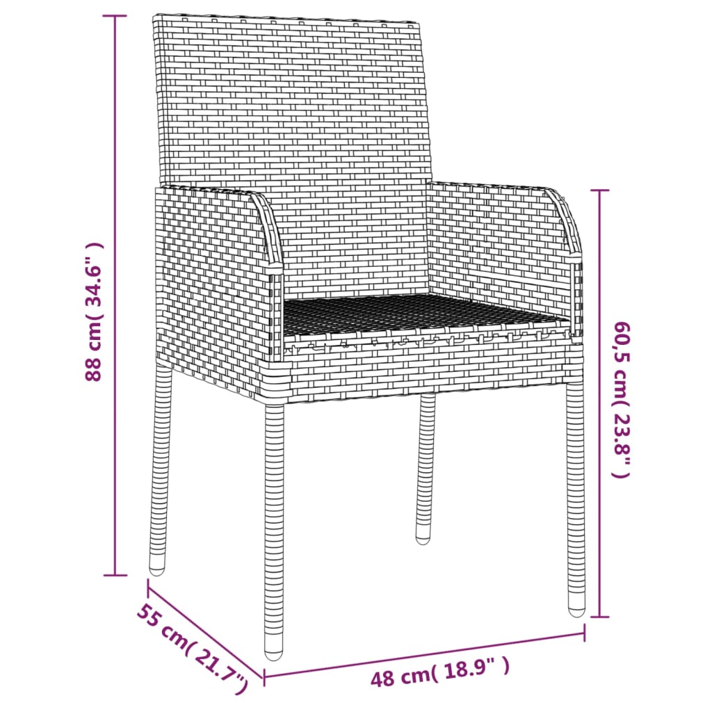 8720845819453_g_en_hd_8 vidaXL 9 Piece Garden Dining Set with Cushions Grey Poly Rattan - Image 10