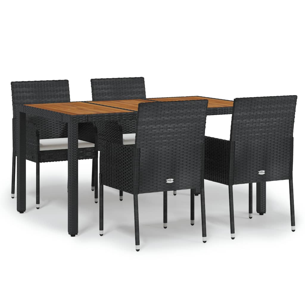 8720845819484_a_en_hd_1 vidaXL 5 Piece Garden Dining Set with Cushions Black Poly Rattan - Image 2