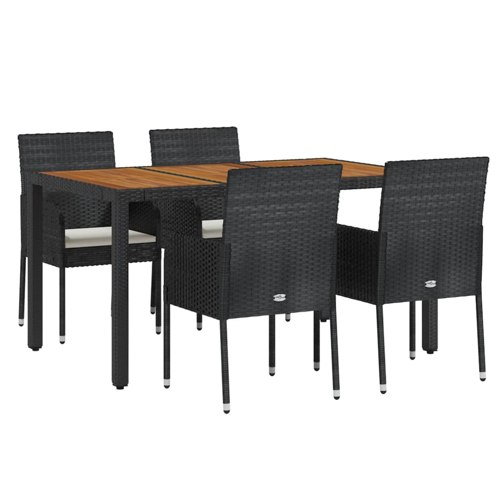 8720845819484_g_en_hd_1 vidaXL 5 Piece Garden Dining Set with Cushions Black Poly Rattan - Image 3