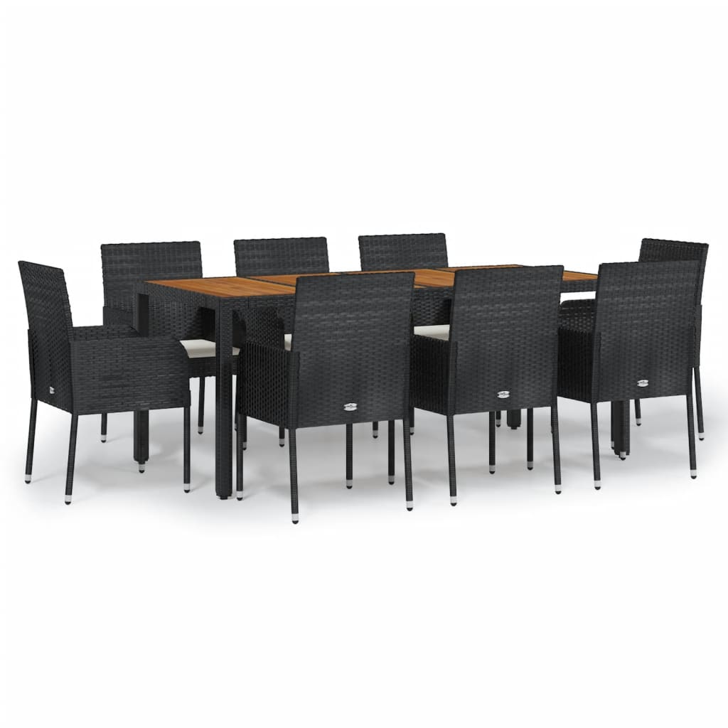 8720845819514_a_en_hd_1 vidaXL 9 Piece Garden Dining Set with Cushions Black Poly Rattan - Image 2
