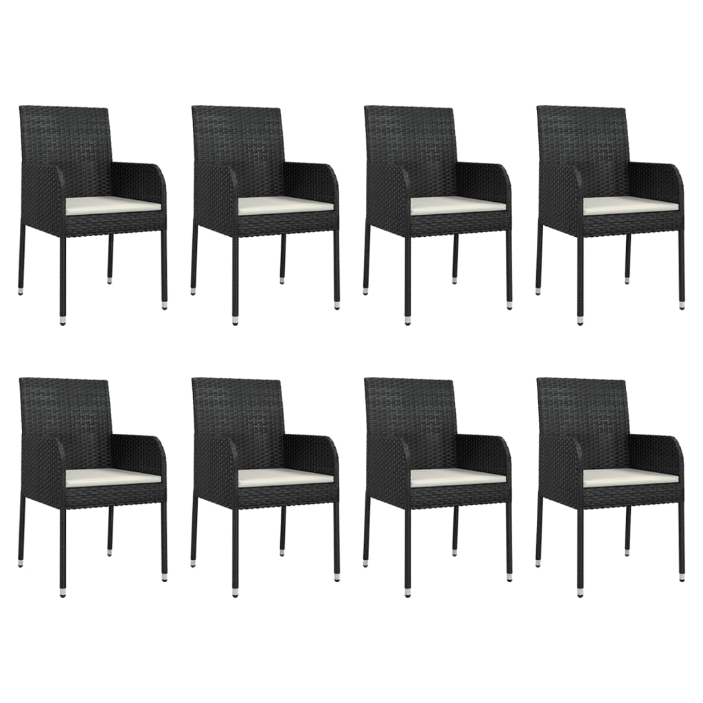 8720845819514_g_en_hd_2 vidaXL 9 Piece Garden Dining Set with Cushions Black Poly Rattan - Image 4
