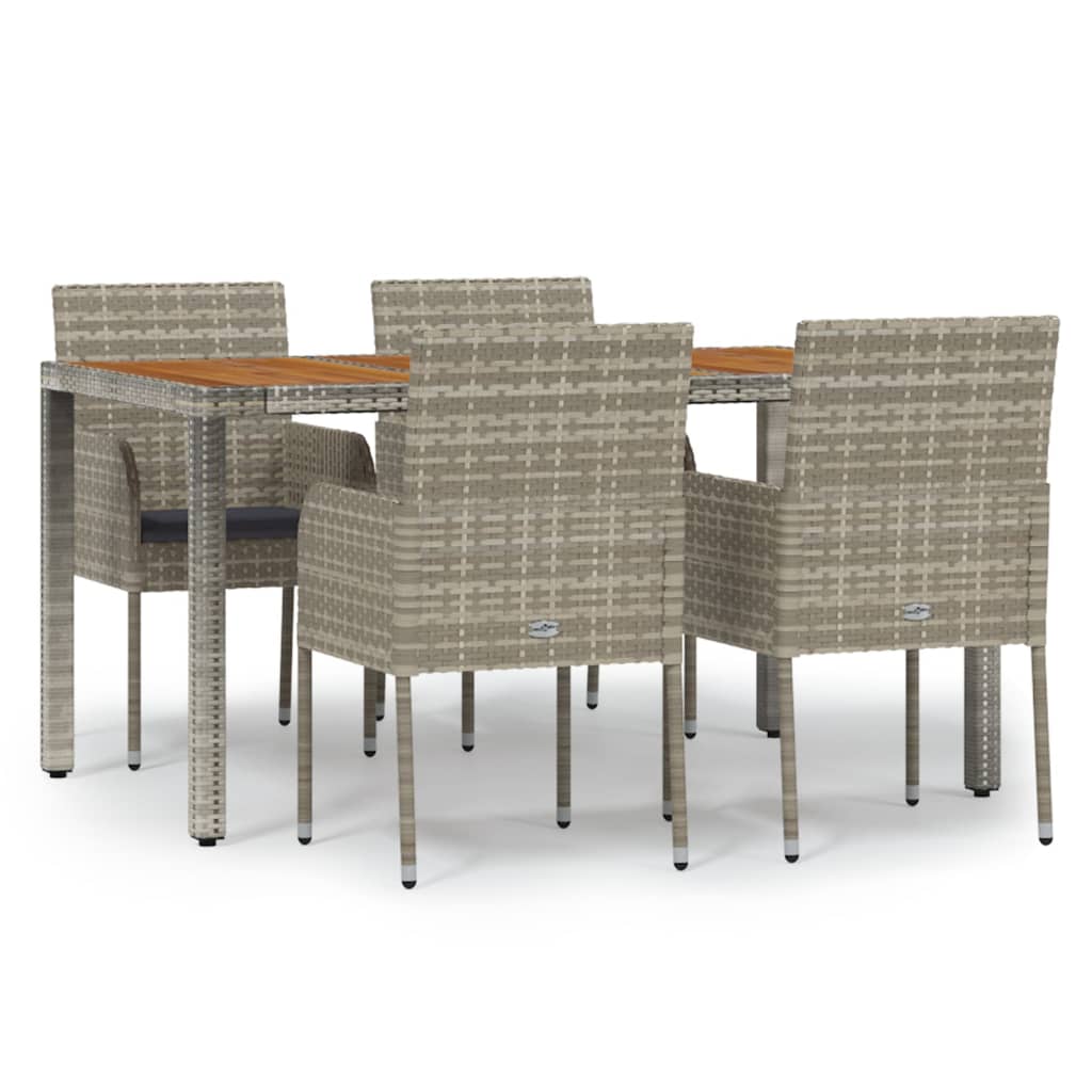 8720845819545_a_en_hd_1 vidaXL 5 Piece Garden Dining Set with Cushions Grey Poly Rattan - Image 2