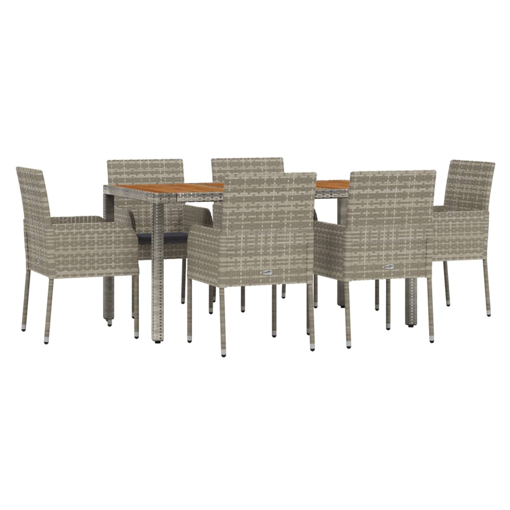 8720845819552_g_en_hd_1 vidaXL 7 Piece Garden Dining Set with Cushions Grey Poly Rattan - Image 3
