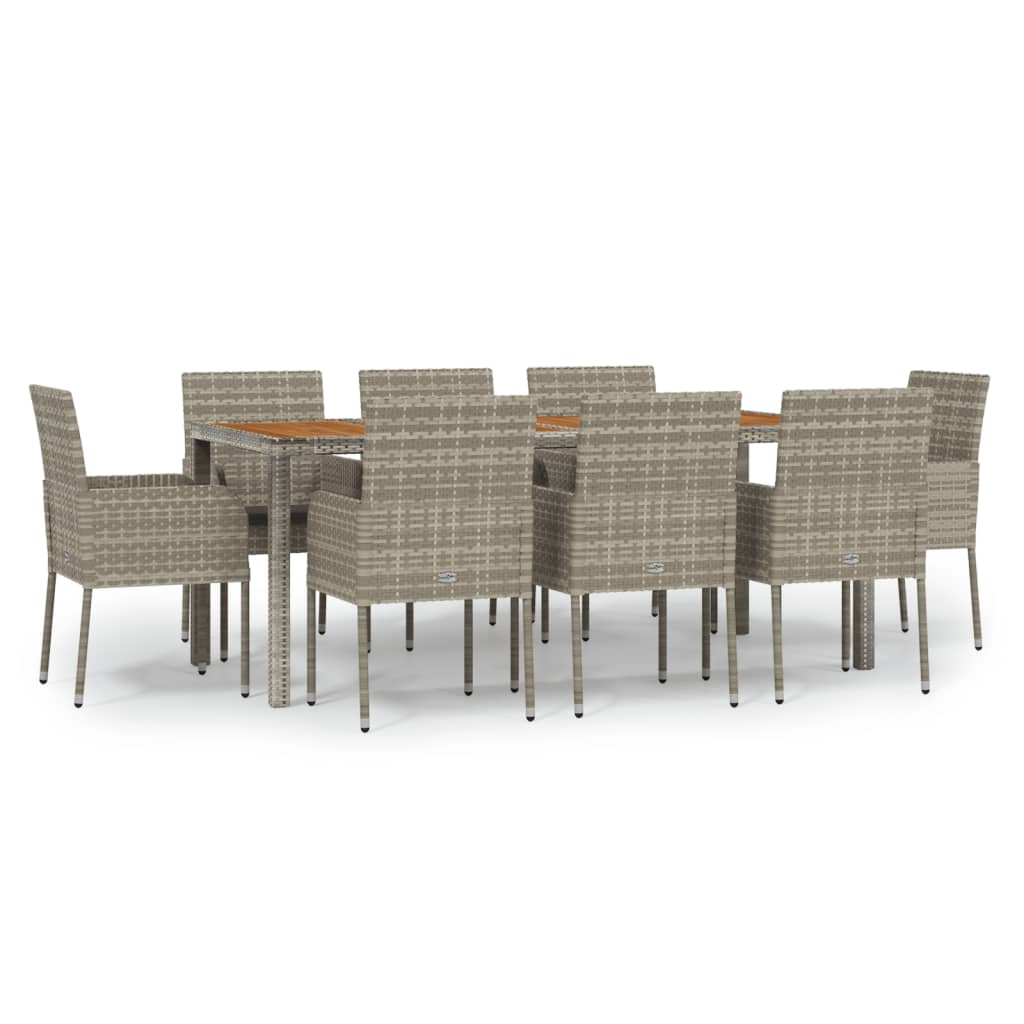8720845819576_a_en_hd_1 vidaXL 9 Piece Garden Dining Set with Cushions Grey Poly Rattan - Image 2