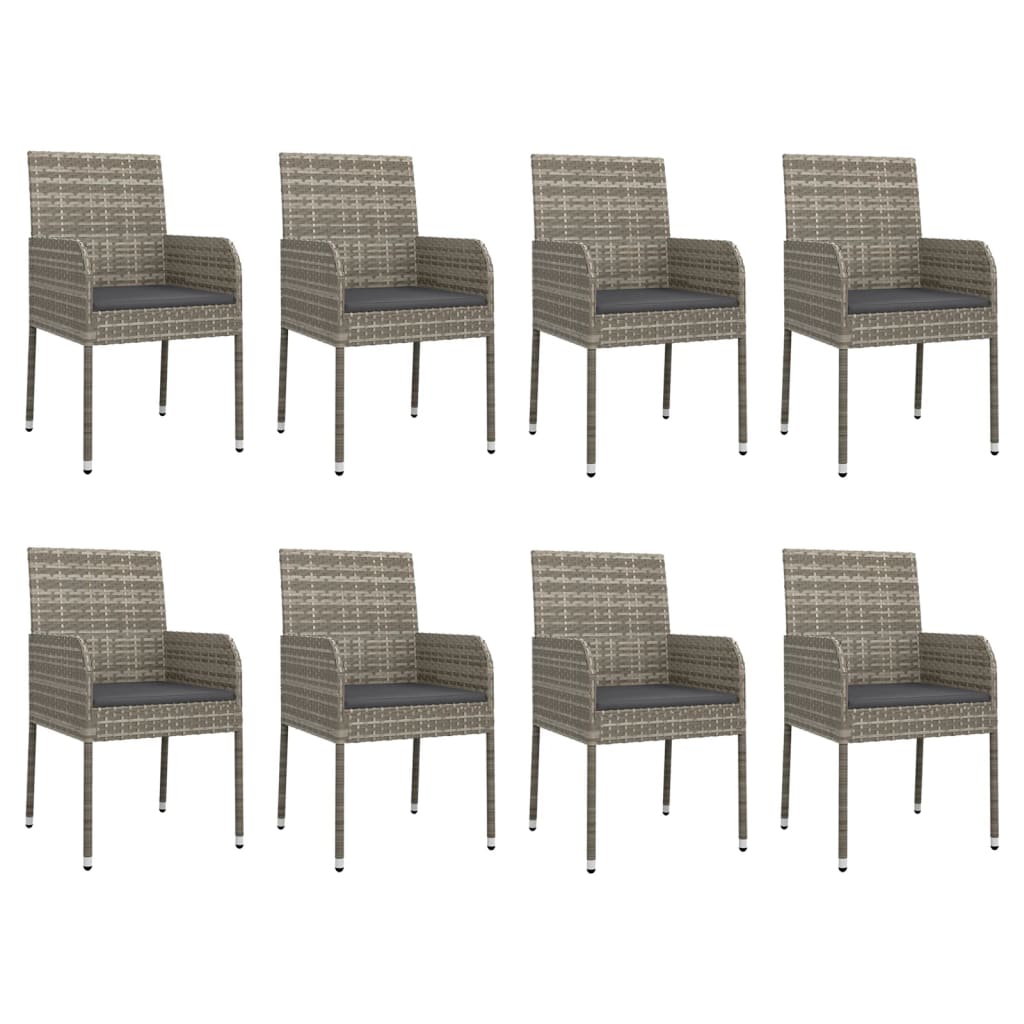 8720845819576_g_en_hd_2 vidaXL 9 Piece Garden Dining Set with Cushions Grey Poly Rattan - Image 4