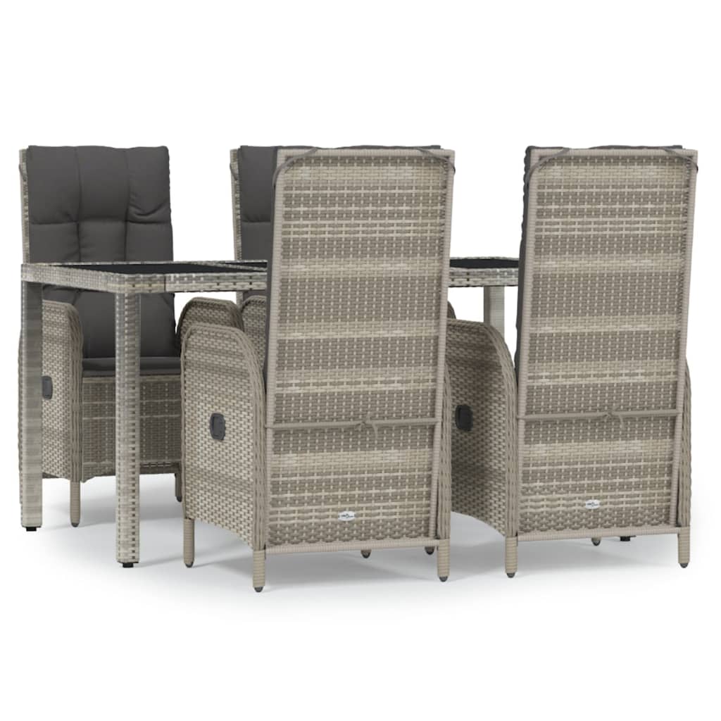 8720845819606_a_en_hd_1 vidaXL 5 Piece Garden Dining Set with Cushions Grey Poly Rattan - Image 2