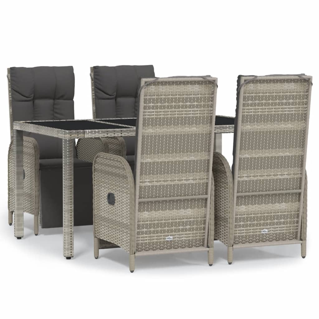 8720845819668_a_en_hd_1 vidaXL 5 Piece Garden Dining Set with Cushions Grey Poly Rattan - Image 2