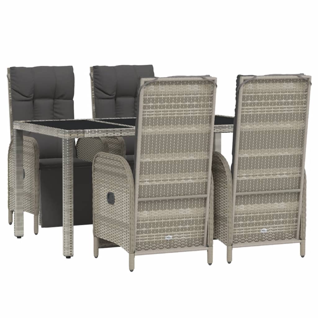 8720845819668_g_en_hd_1 vidaXL 5 Piece Garden Dining Set with Cushions Grey Poly Rattan - Image 3