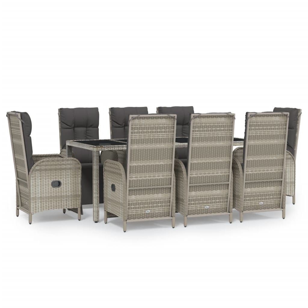 8720845819699_a_en_hd_1 vidaXL 9 Piece Garden Dining Set with Cushions Grey Poly Rattan - Image 2