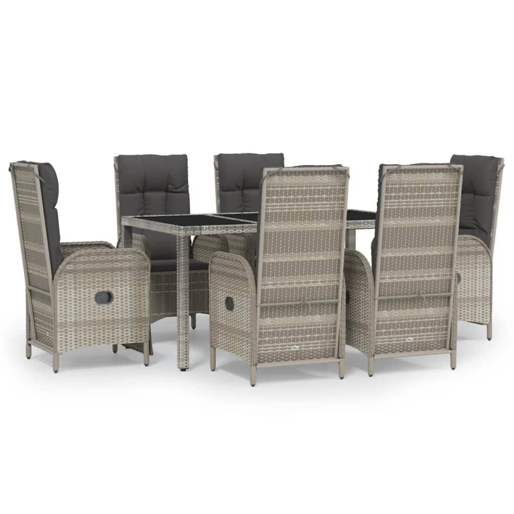 8720845819712_a_en_hd_1 vidaXL 7 Piece Garden Dining Set with Cushions Grey Poly Rattan - Image 2