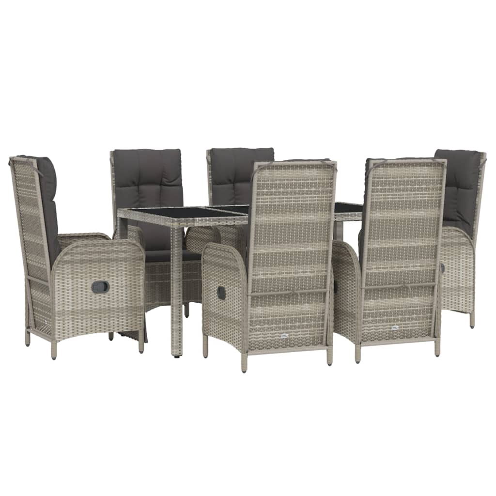 8720845819712_g_en_hd_1 vidaXL 7 Piece Garden Dining Set with Cushions Grey Poly Rattan - Image 3