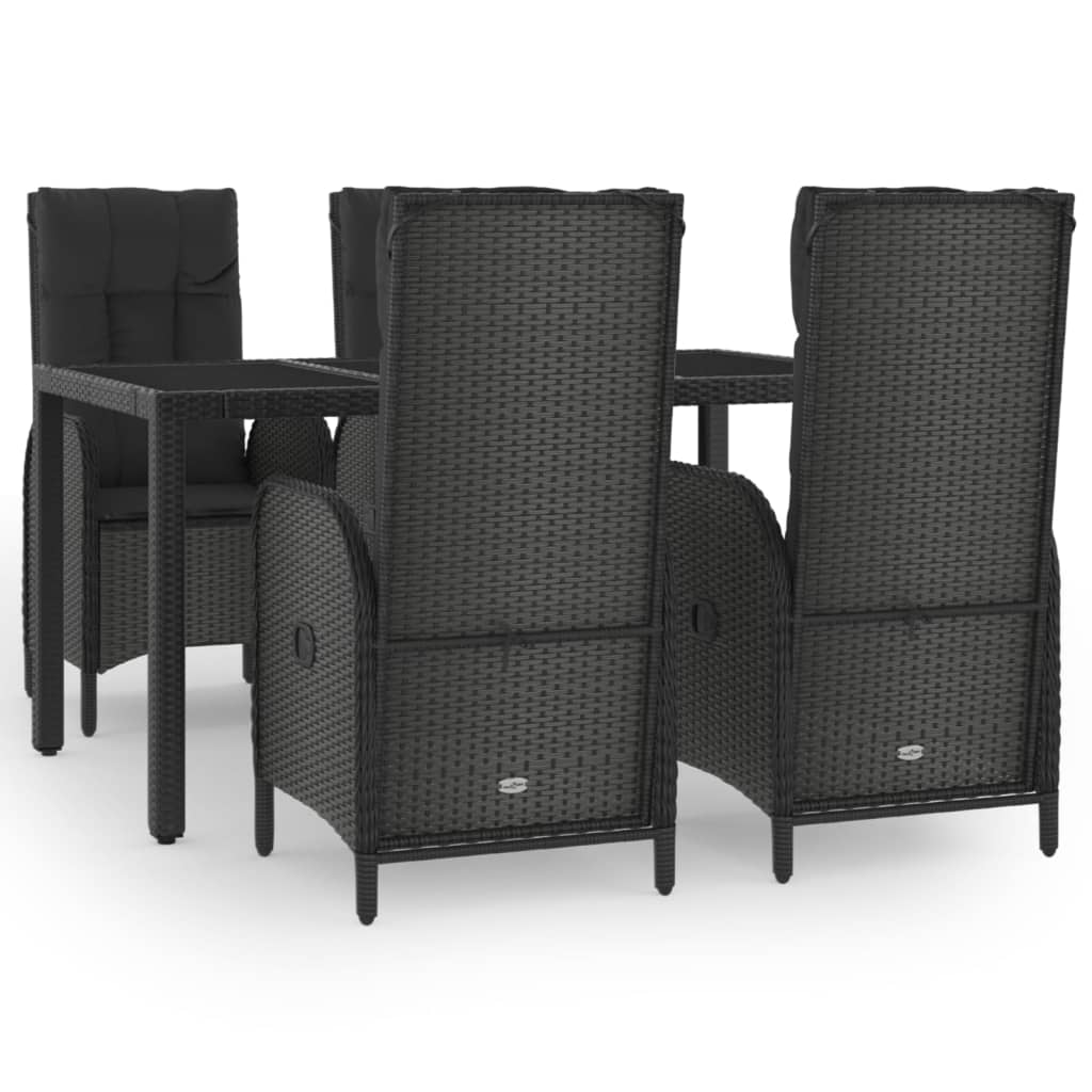 8720845819903_a_en_hd_1 vidaXL 5 Piece Garden Dining Set with Cushions Black Poly Rattan - Image 2