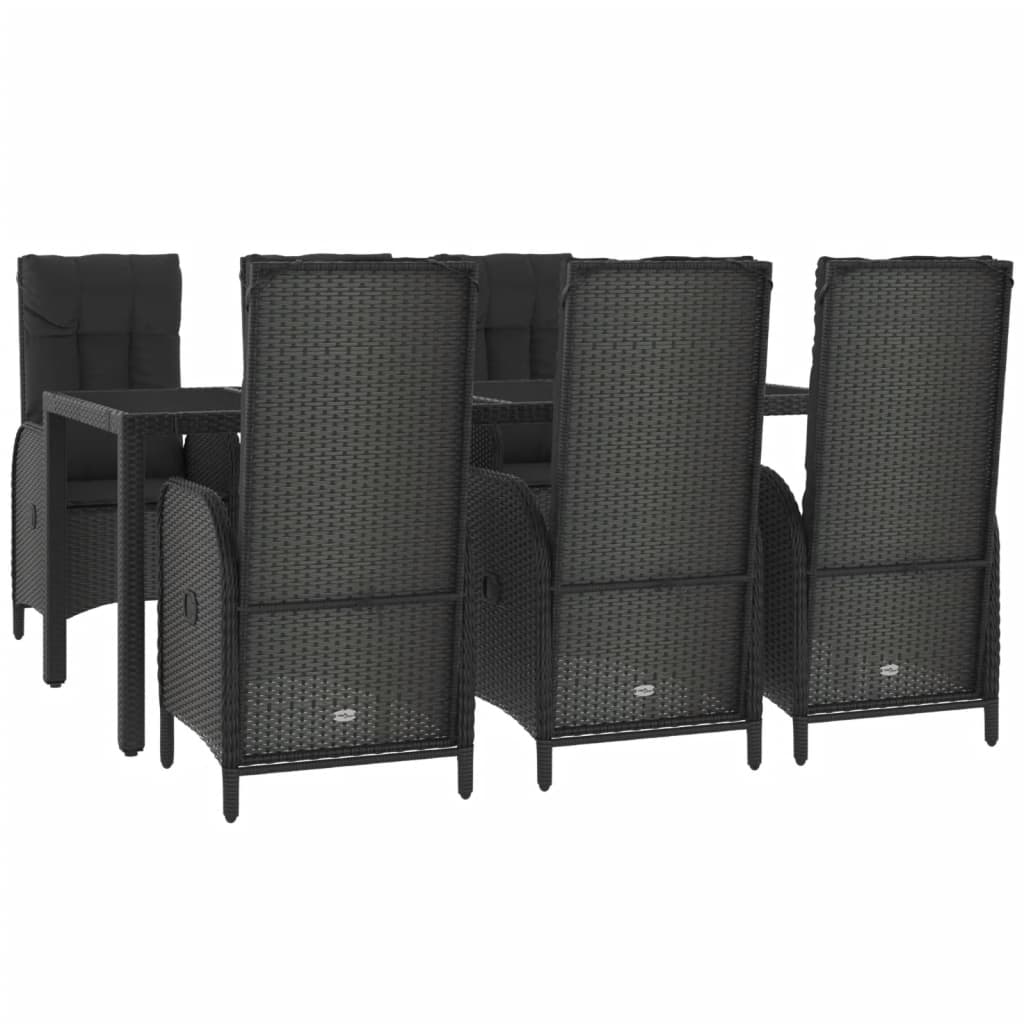 8720845819927_g_en_hd_1 vidaXL 7 Piece Garden Dining Set with Cushions Black and Grey Poly Rattan - Image 3