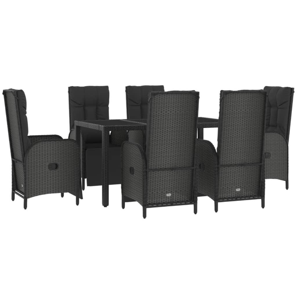 8720845819972_g_en_hd_1 vidaXL 7 Piece Garden Dining Set with Cushions Black and Grey Poly Rattan - Image 3