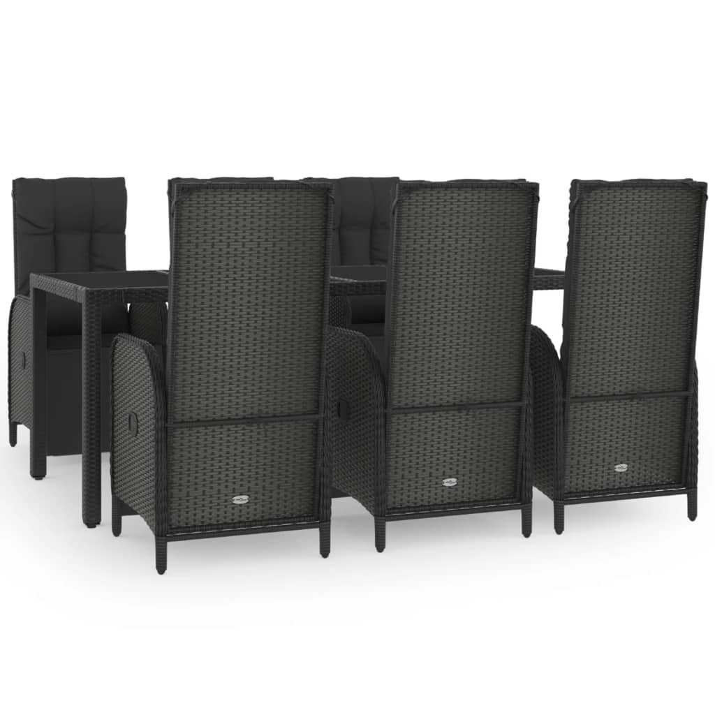 8720845819989_a_en_hd_1 vidaXL 7 Piece Garden Dining Set with Cushions Black Poly Rattan - Image 2