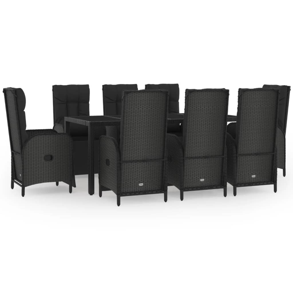 8720845819996_a_en_hd_1 vidaXL 9 Piece Garden Dining Set with Cushions Black Poly Rattan - Image 2