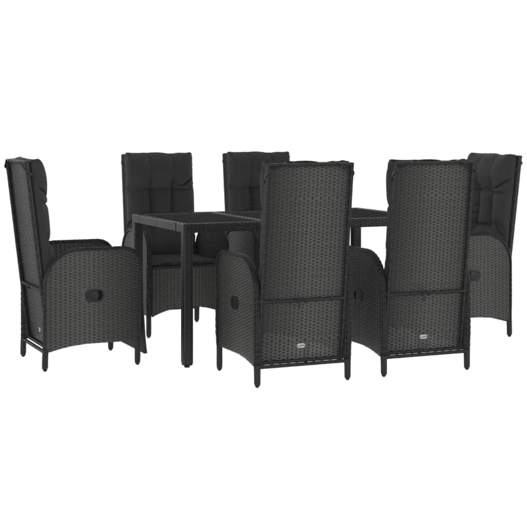8720845820015_g_en_hd_1 vidaXL 7 Piece Garden Dining Set with Cushions Black Poly Rattan - Image 3