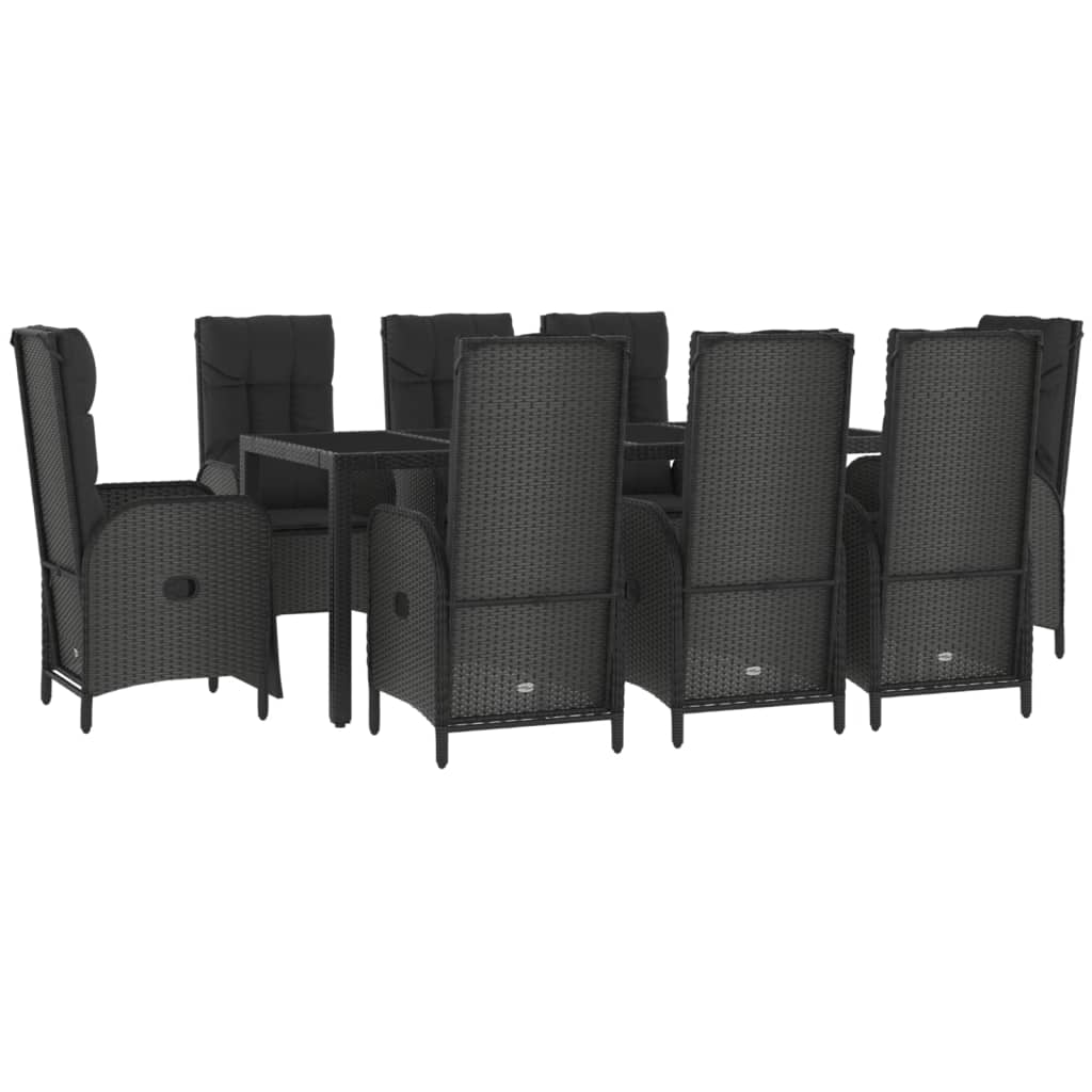 8720845820022_g_en_hd_1 vidaXL 9 Piece Garden Dining Set with Cushions Black Poly Rattan - Image 3