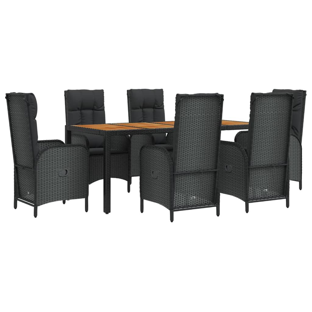 8720845820077_g_en_hd_1 vidaXL 7 Piece Garden Dining Set with Cushions Black Poly Rattan - Image 3