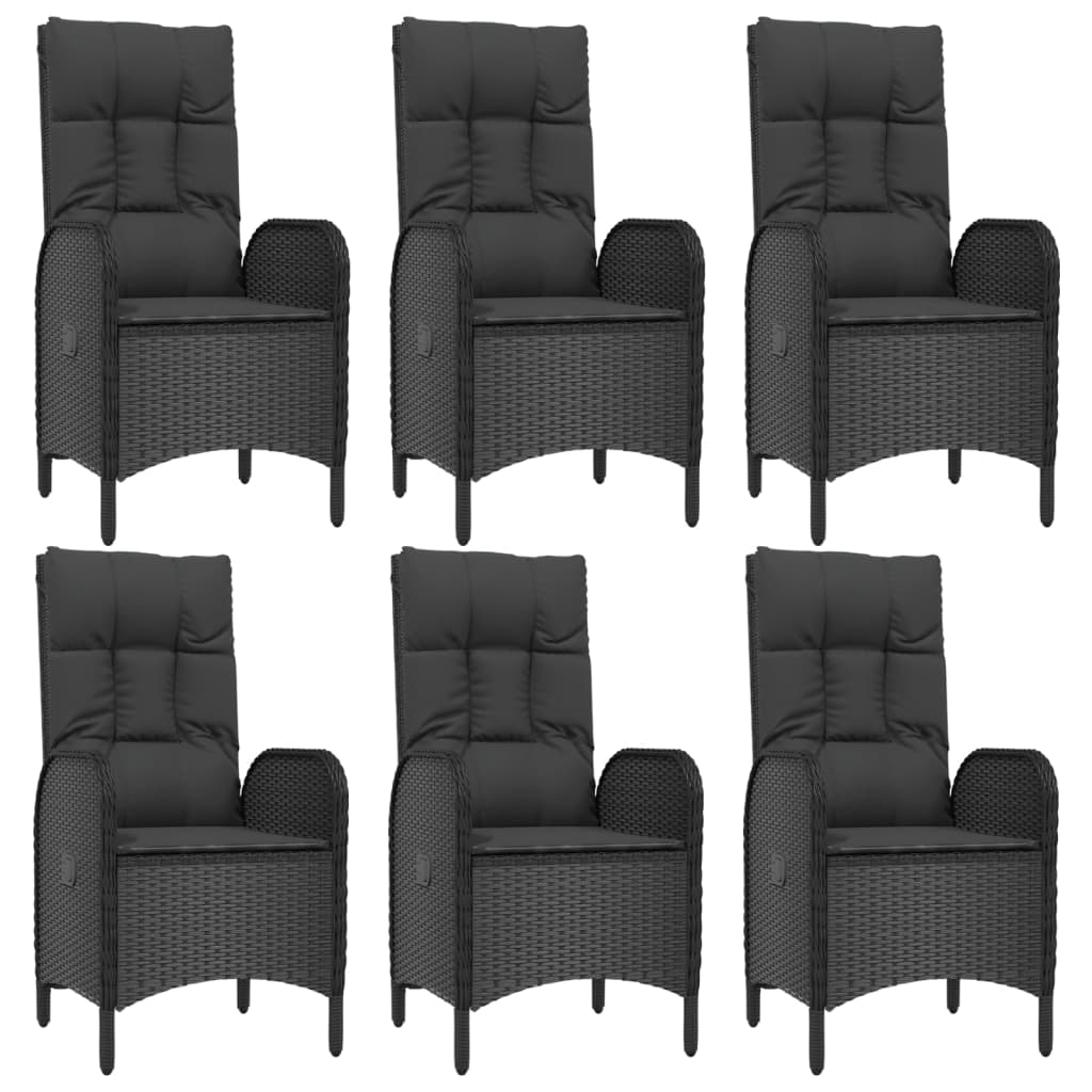 8720845820077_g_en_hd_2 vidaXL 7 Piece Garden Dining Set with Cushions Black Poly Rattan - Image 4