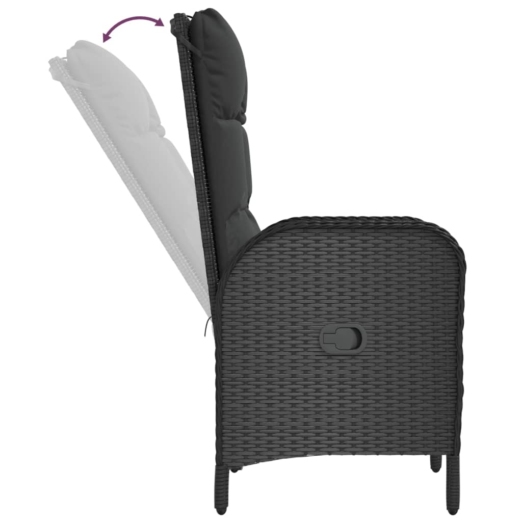 8720845820077_g_en_hd_4 vidaXL 7 Piece Garden Dining Set with Cushions Black Poly Rattan - Image 6