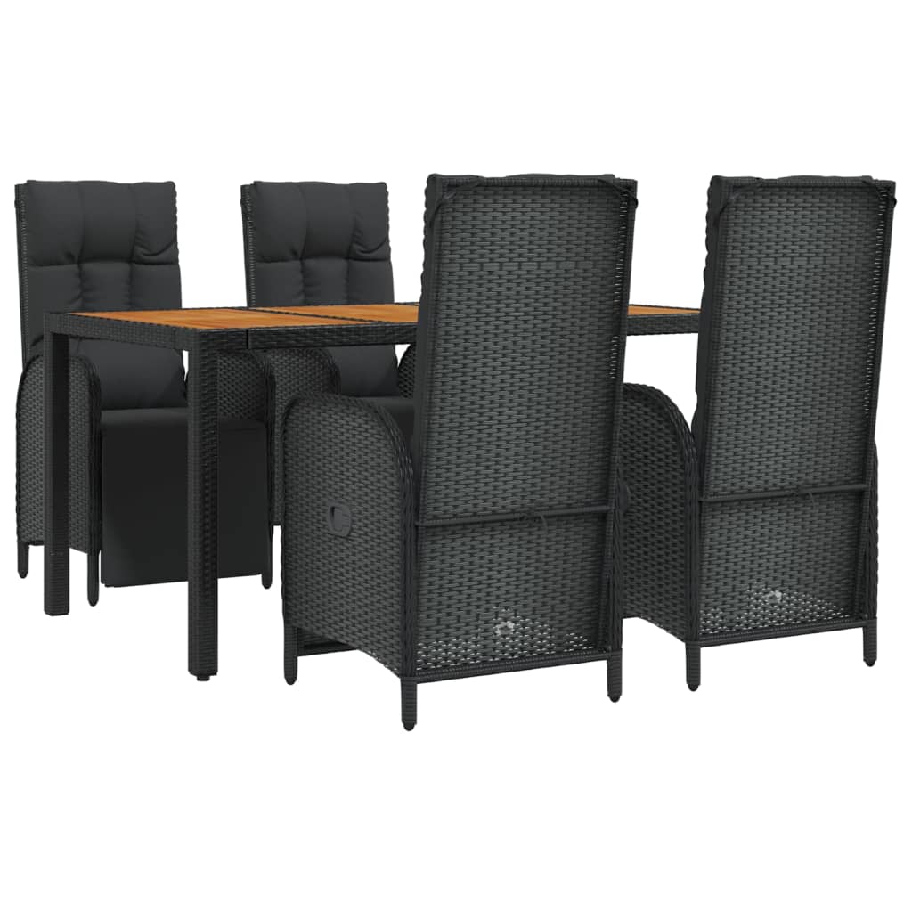 8720845820114_g_en_hd_1 vidaXL 5 Piece Garden Dining Set with Cushions Black Poly Rattan - Image 3