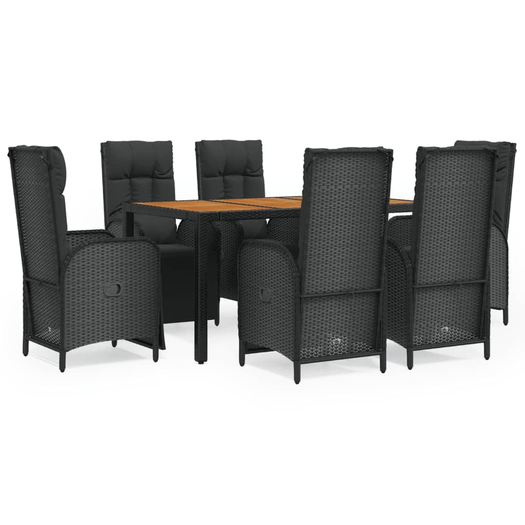 8720845820121_a_en_hd_1 vidaXL 7 Piece Garden Dining Set with Cushions Black Poly Rattan - Image 2