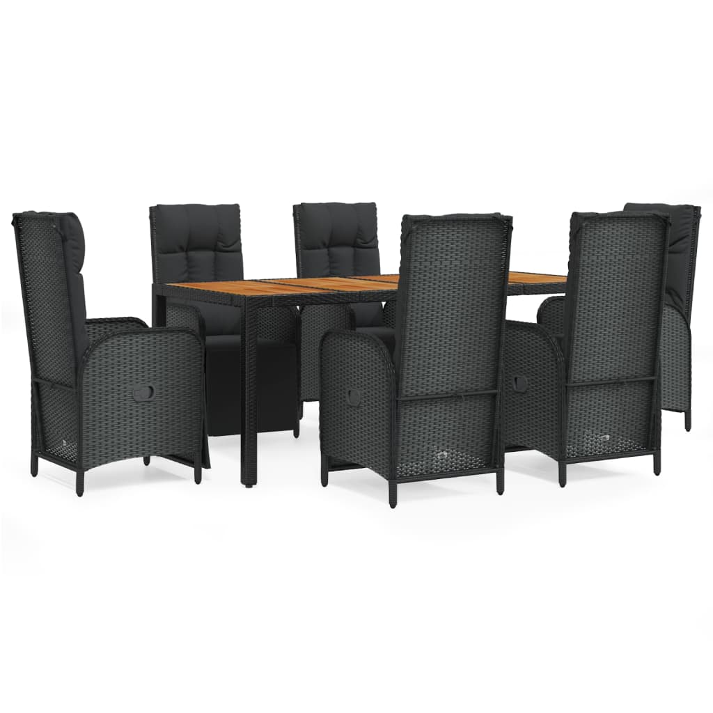 8720845820138_a_en_hd_1 vidaXL 7 Piece Garden Dining Set with Cushions Black Poly Rattan - Image 2